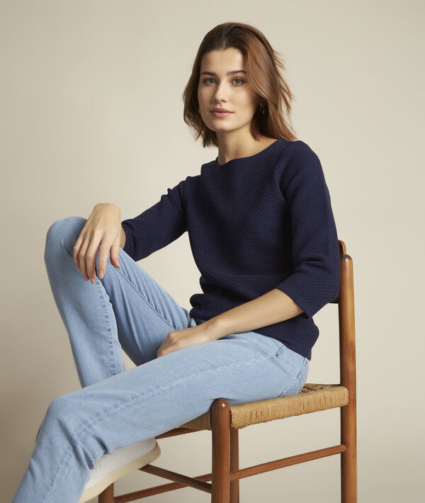 Pull marine col bateau Delta | 1-2-3 Pull marine col bateau Delta PhotoZ | 1-2-3