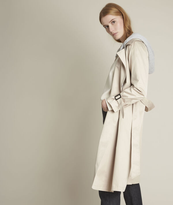 Trench beige long capuche Florienne | 1-2-3 Trench beige long capuche Florienne PhotoZ | 1-2-3