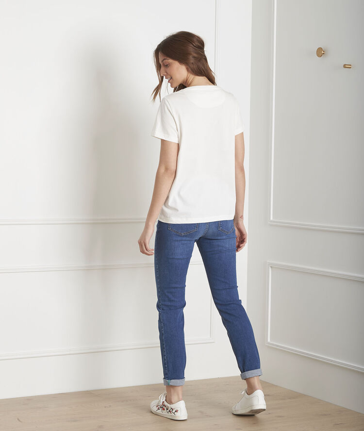 Tee-shirt écru coton biologique pextra ecru.