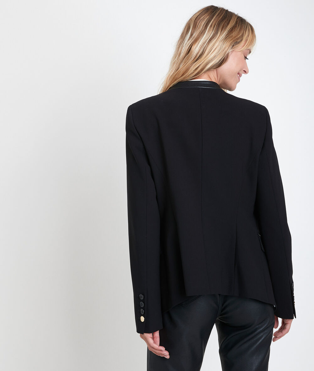 Veste noire en microfibre talia noir.