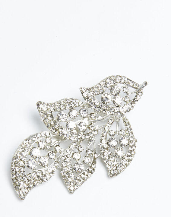 Broche feuille argentée Xelia | 1-2-3 Broche feuille argentée Xelia PhotoZ | 1-2-3