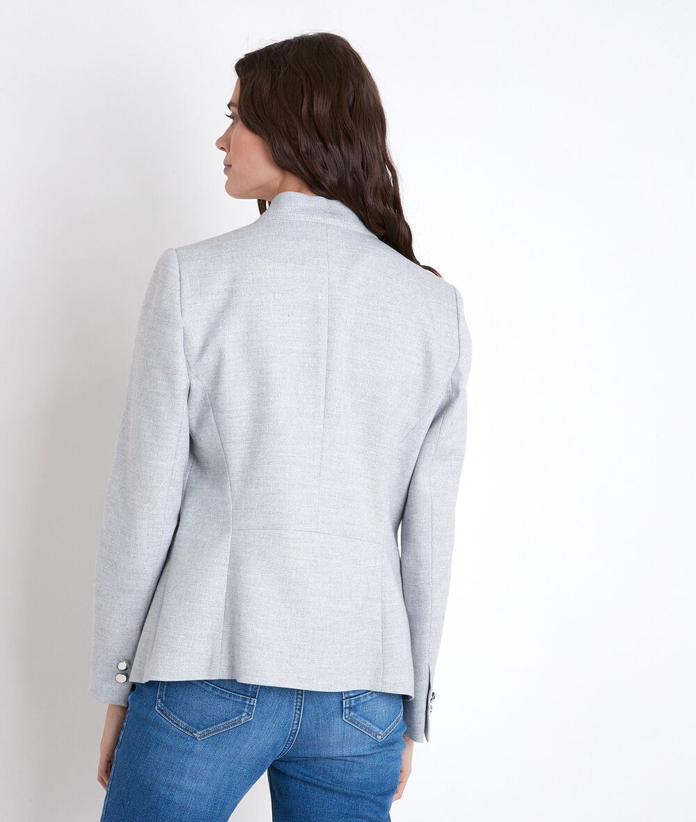 Veste grise lurex precious gris chine.