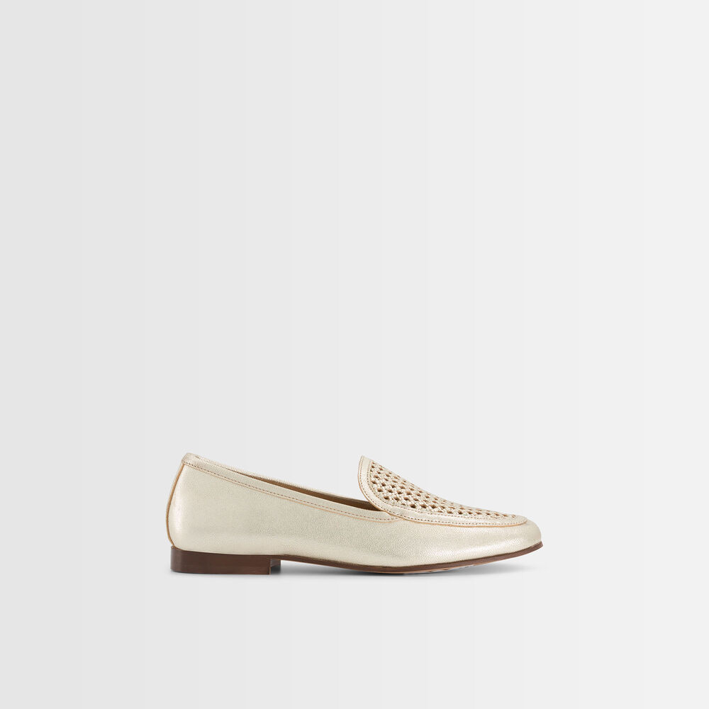 Mocassins dorés gladys or.