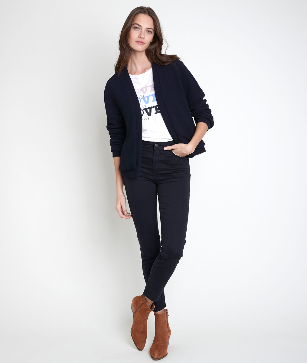 Veste gaufrée marine Pia | 1-2-3 Veste gaufrée marine Pia PhotoZ | 1-2-3