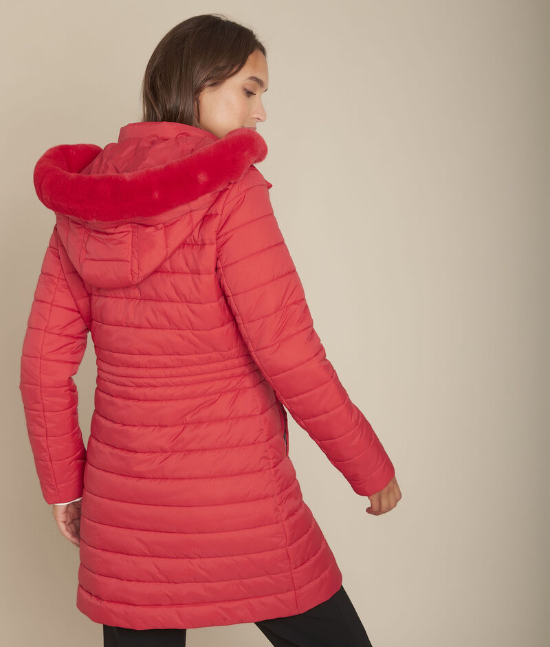 Doudoune longue rouge leila grenade.