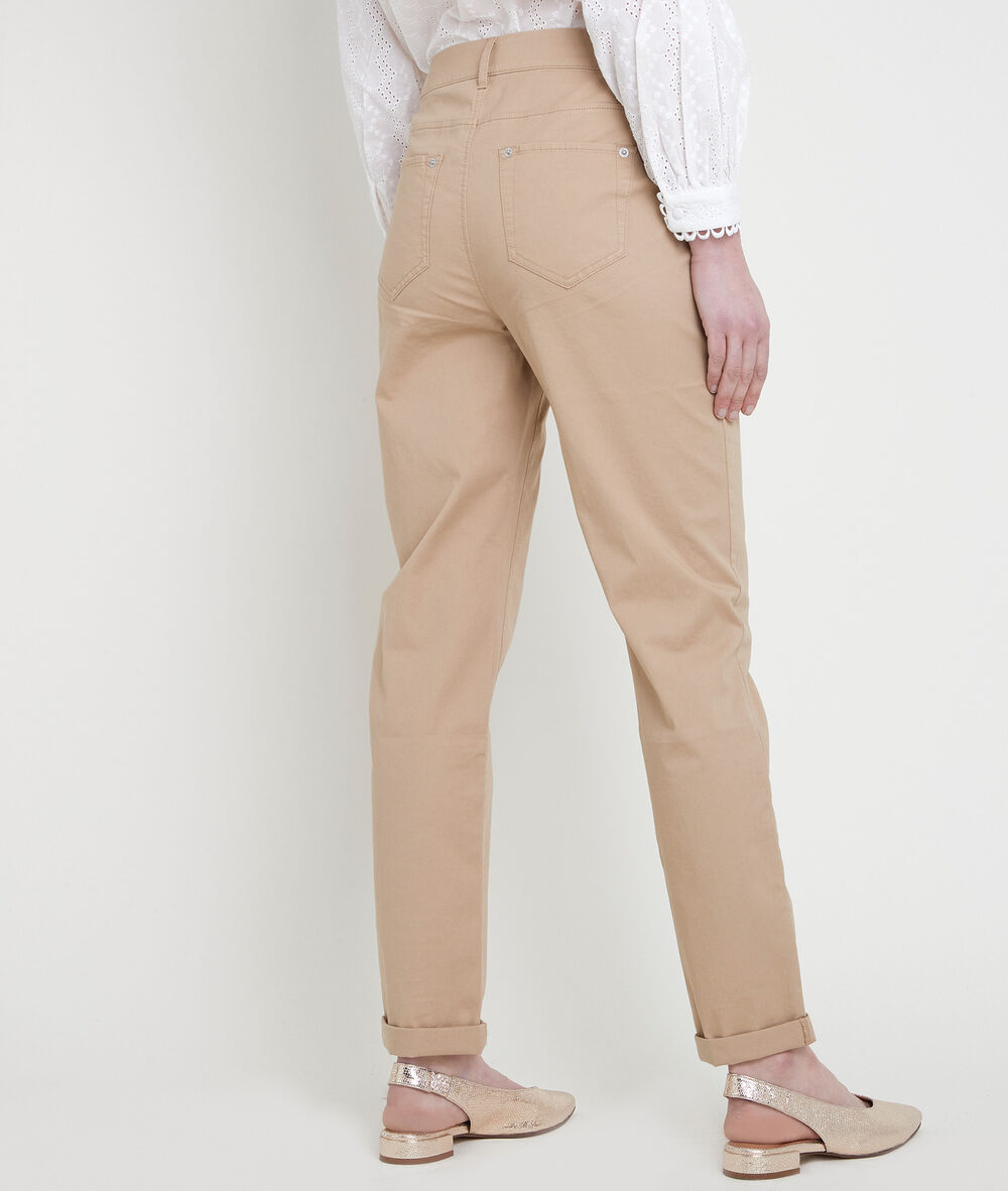 Pantalon chino en coton biologique beige francis naturel.
