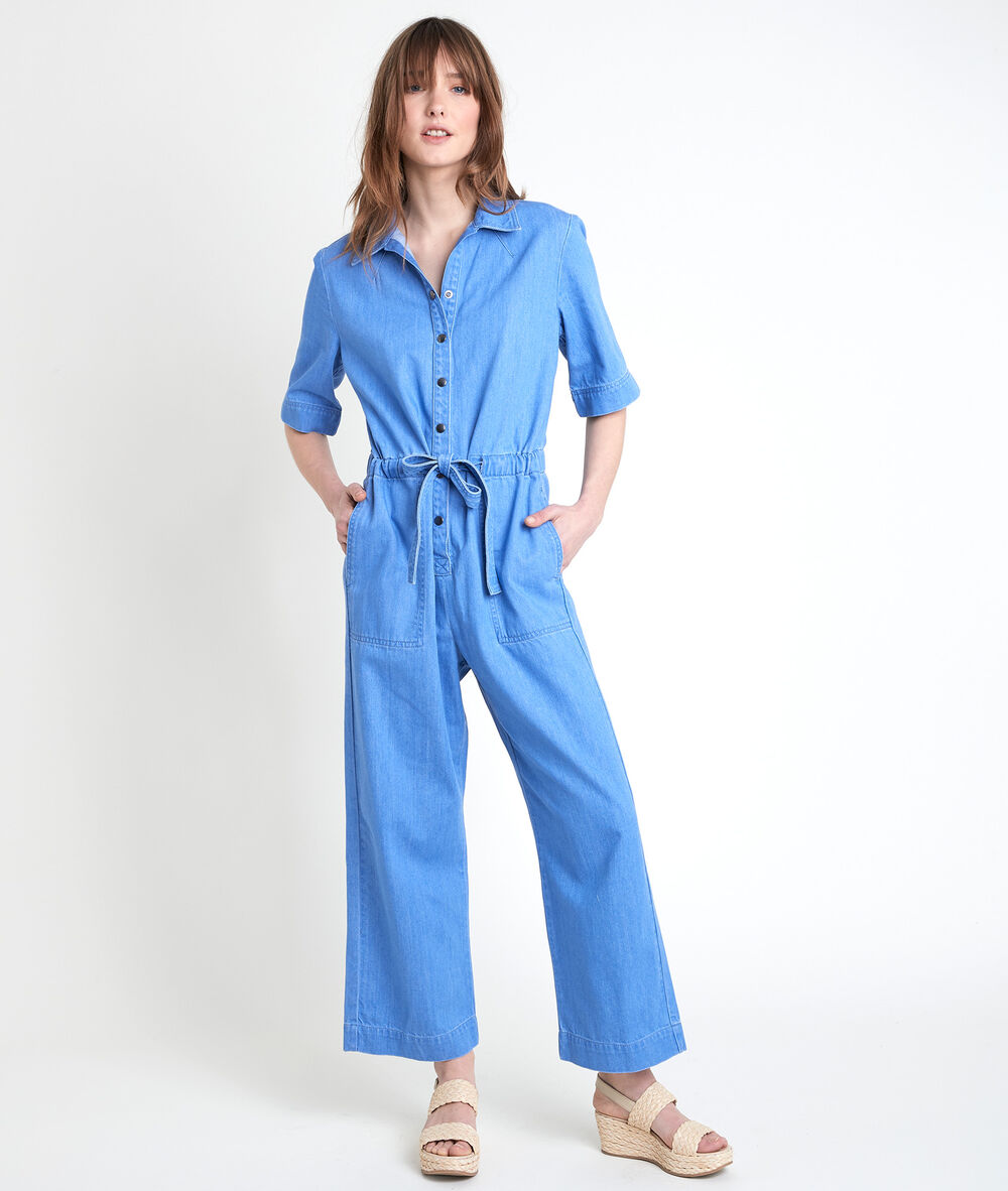 Combinaison en coton biologique love myosotis.