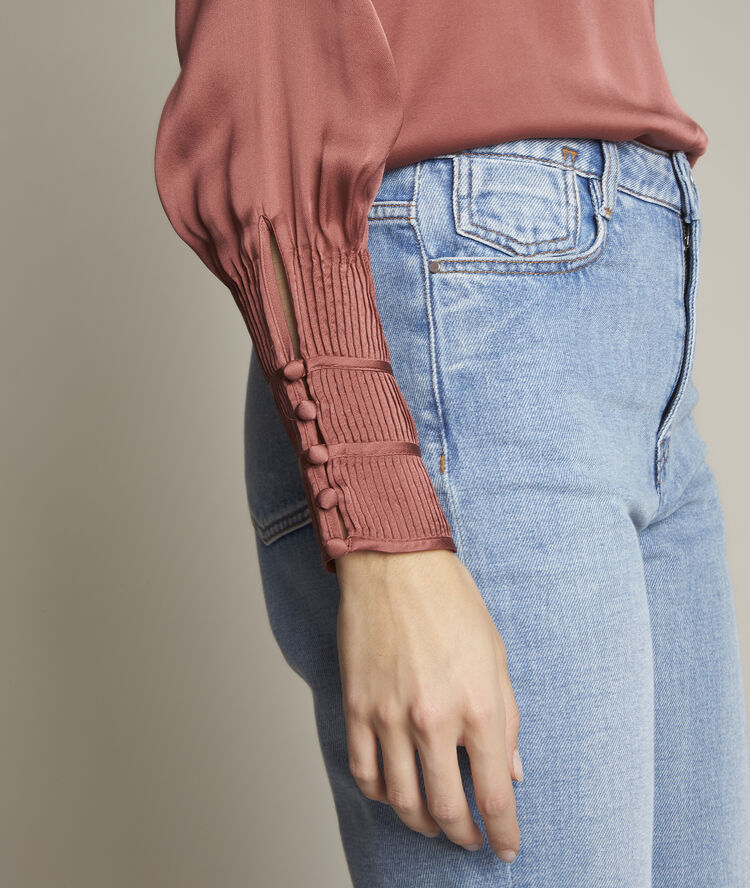 Blouse en soie emilienne peche.