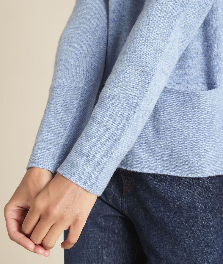Pull en cachemire azur fog bleu ciel.