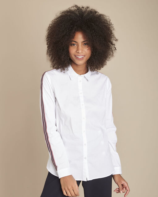 Weißes Hemd Popeline ausgefallener Rand Melissandre (2) - Maison 123