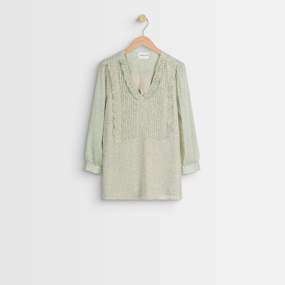 Blouse imprimée jelie celadon.