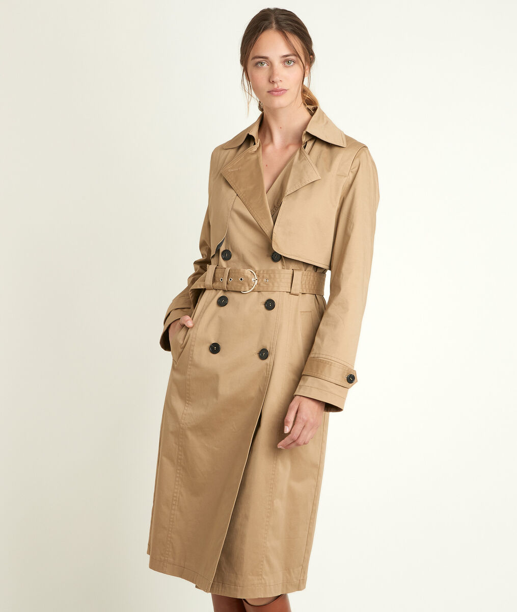 Beiger Langer Trenchcoat Samaya Damen Maison 123