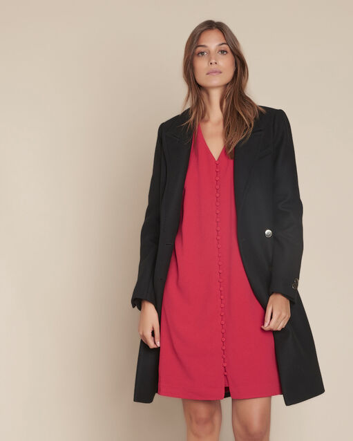 Robe rouge à boutons recouverts Isaure (2) - Maison 123