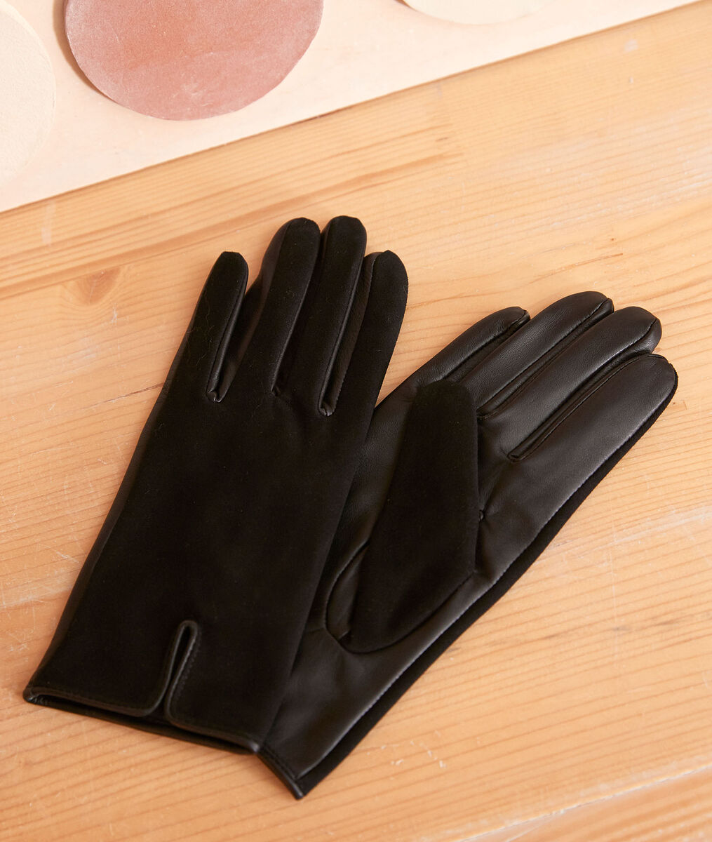 Gants en cuir noirs Urvan | 1-2-3 Gants en cuir noirs Urvan PhotoZ | 1-2-3