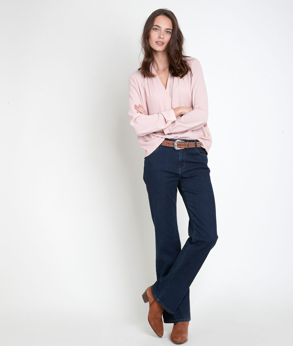 Blouse bimati&egrave;re rose davina bois de rose.