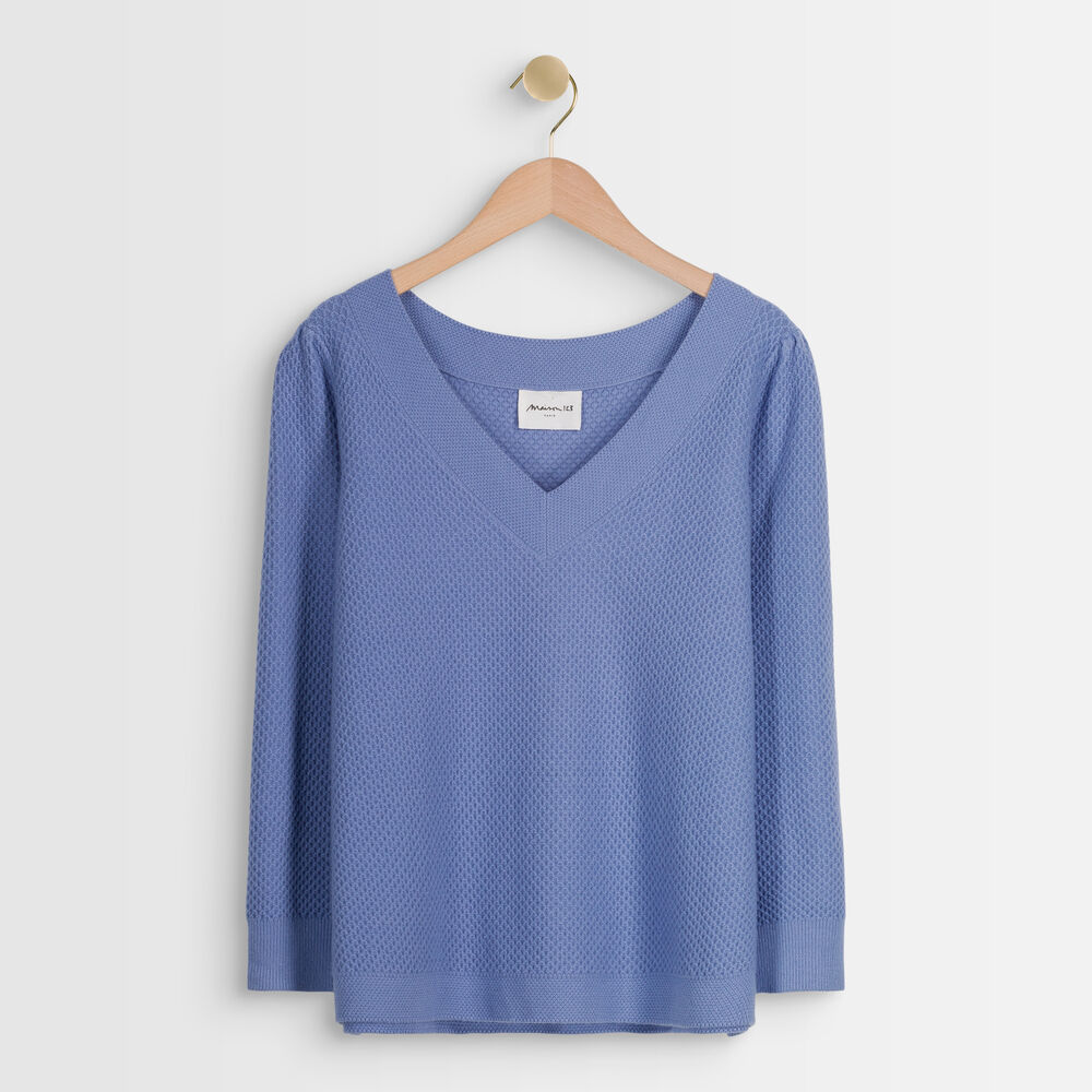 Pull lavande maille fantaisie amore lavande.