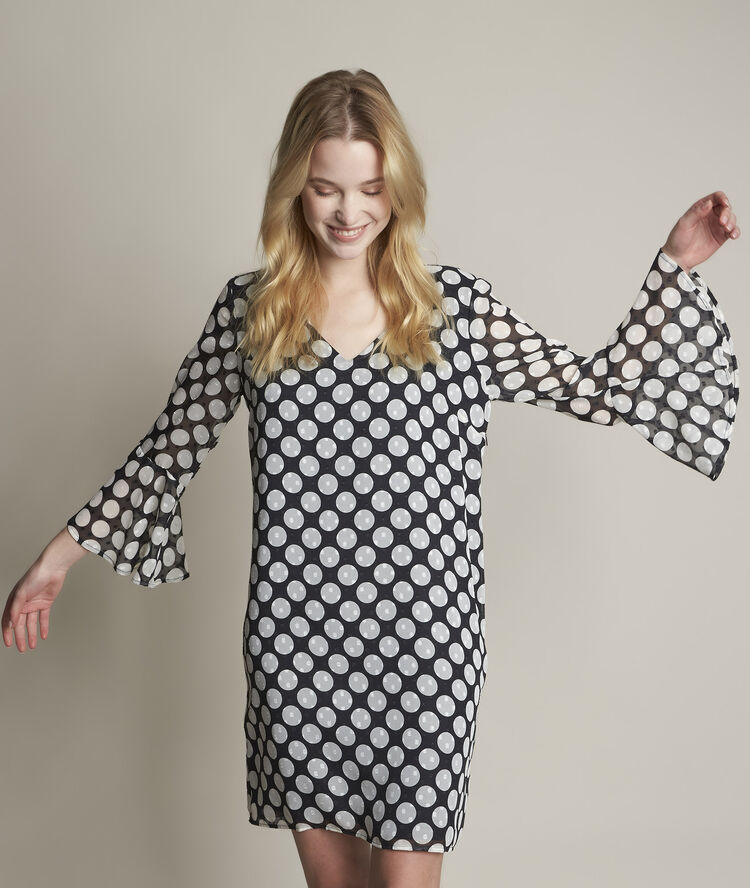 Robe &agrave; pois astrid noir.