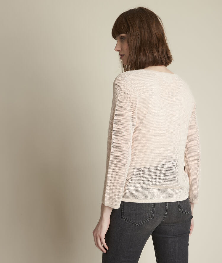 Gilet ajouré nude noisette nude.