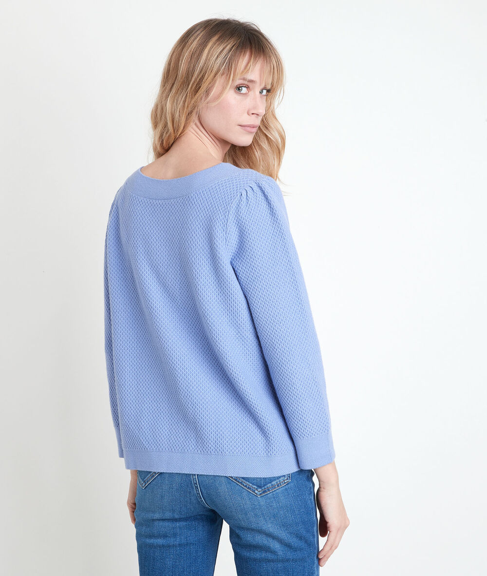 Pull lavande maille fantaisie amore lavande.