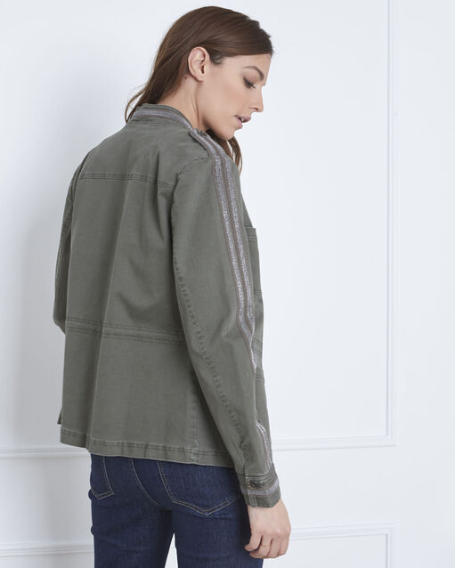 Veste kaki détails lurex fortune kaki.