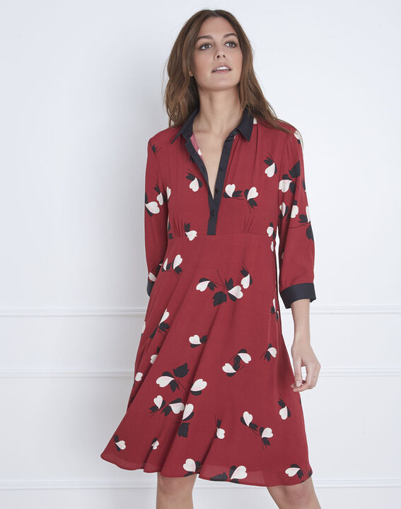 Robe rouge imprimée Lamour | 1-2-3 Robe rouge imprimée Lamour PhotoZ | 1-2-3