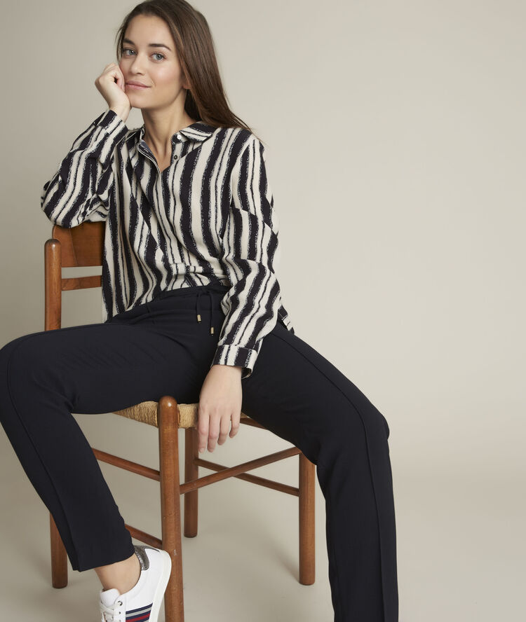 Chemise imprim&eacute;e erika noir/blanc.