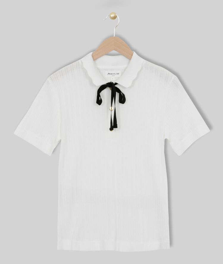Polo ajouré romy ecru.