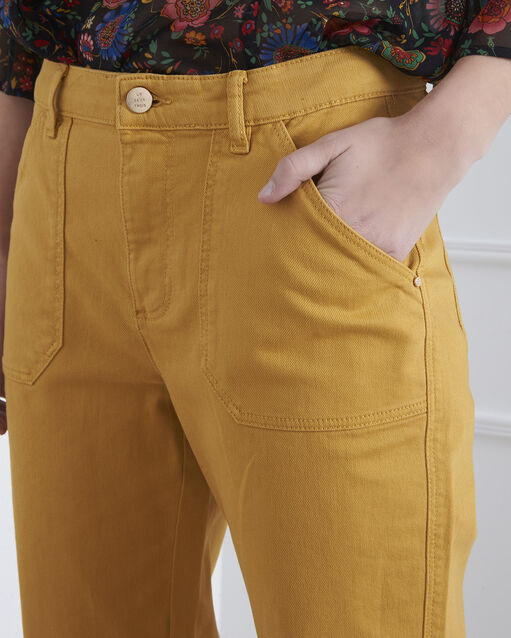 Jean jaune boyfriend 7/8e coconut mordore.