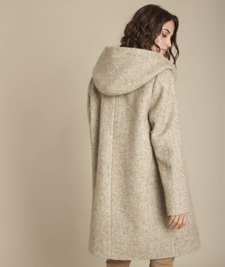 Manteau beige en laine edwin beige.