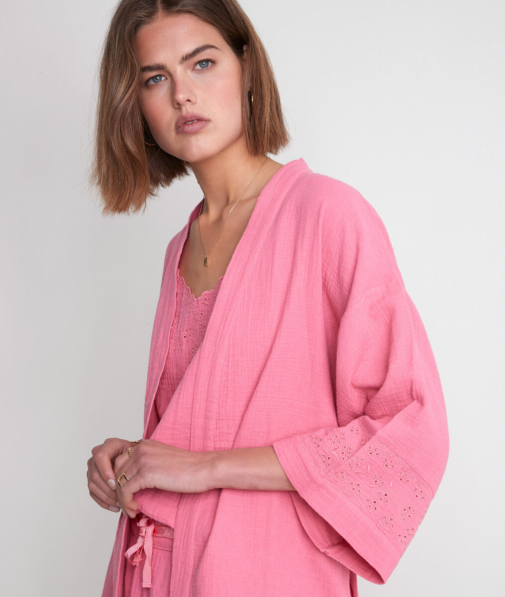 Kimono en coton fraise Tibo | 1-2-3 Kimono en coton fraise Tibo PhotoZ | 1-2-3