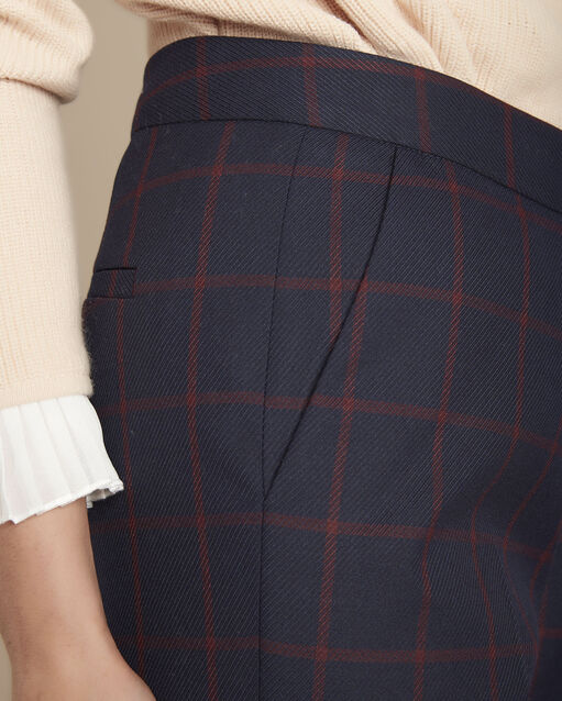 Donkerblauwe trui met ruitjes Elton (2) - Maison 123