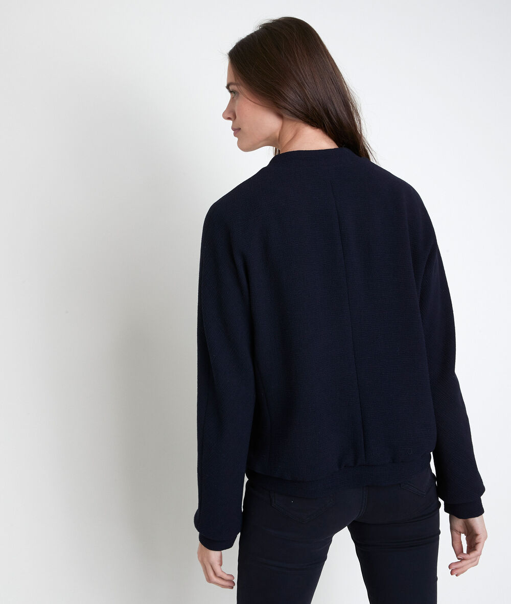 Veste gaufrée marine pia marine.
