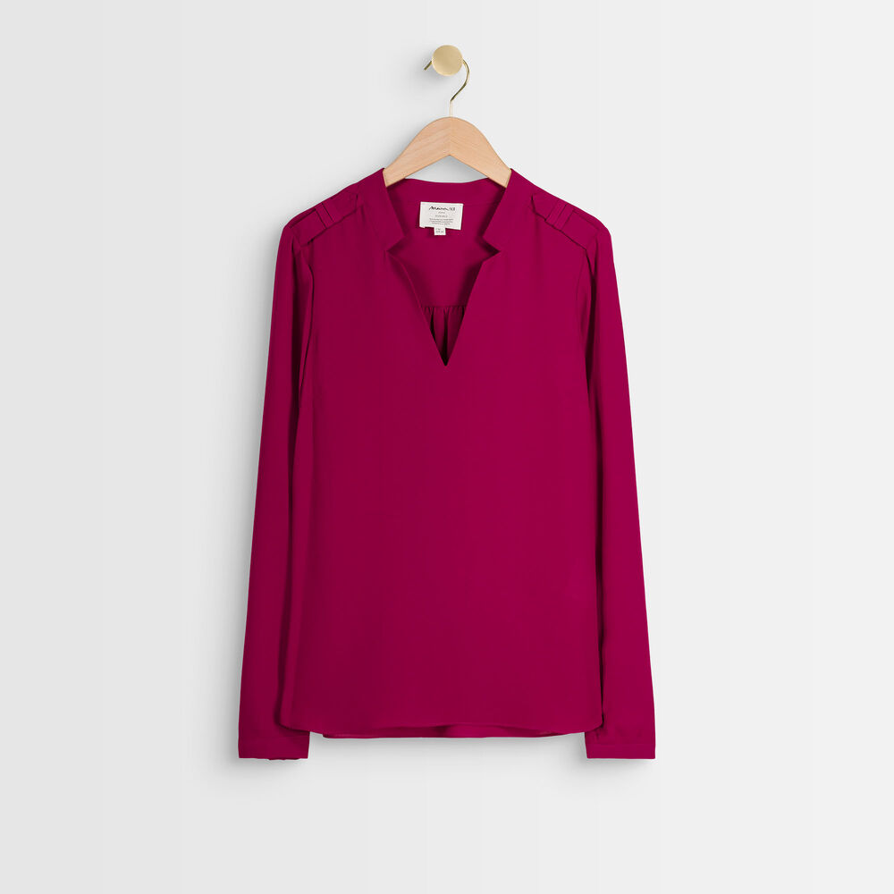 Blouse en polyester recyclé fuchsia jada fuchsia.
