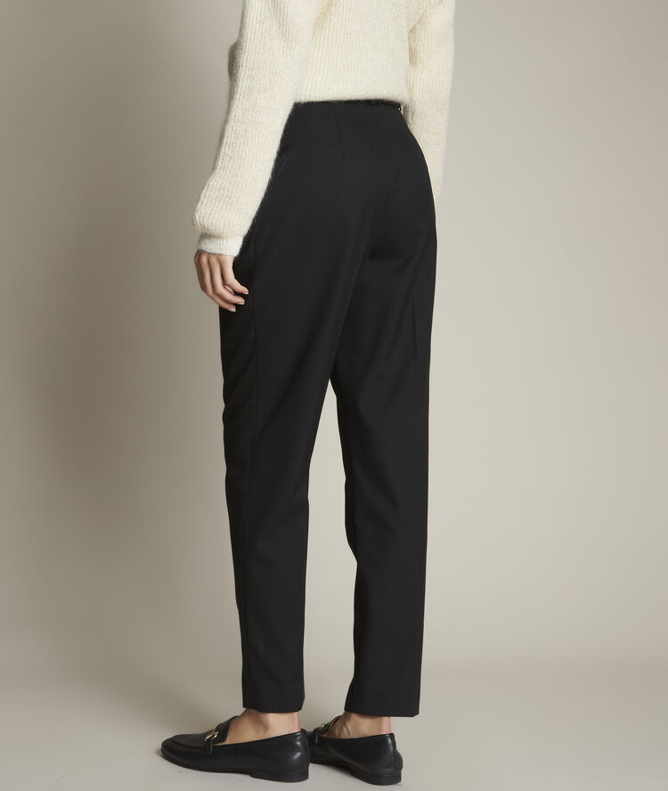Pantalon paperbag iris noir.