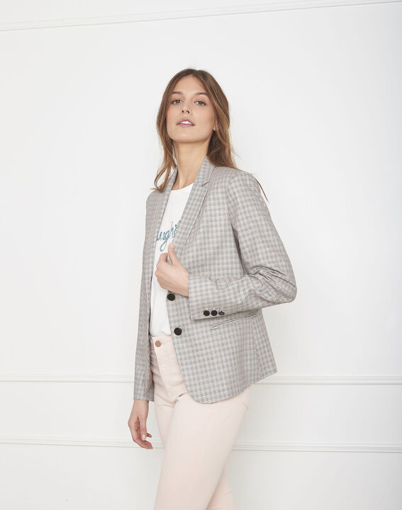 Veste motif Prince de Galles Sarry | 1-2-3 Veste motif Prince de Galles Sarry PhotoZ | 1-2-3