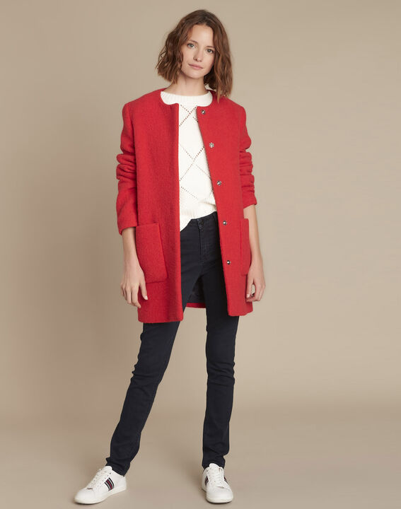 Manteau en laine rouge Emma | 1-2-3 Manteau en laine rouge Emma PhotoZ | 1-2-3
