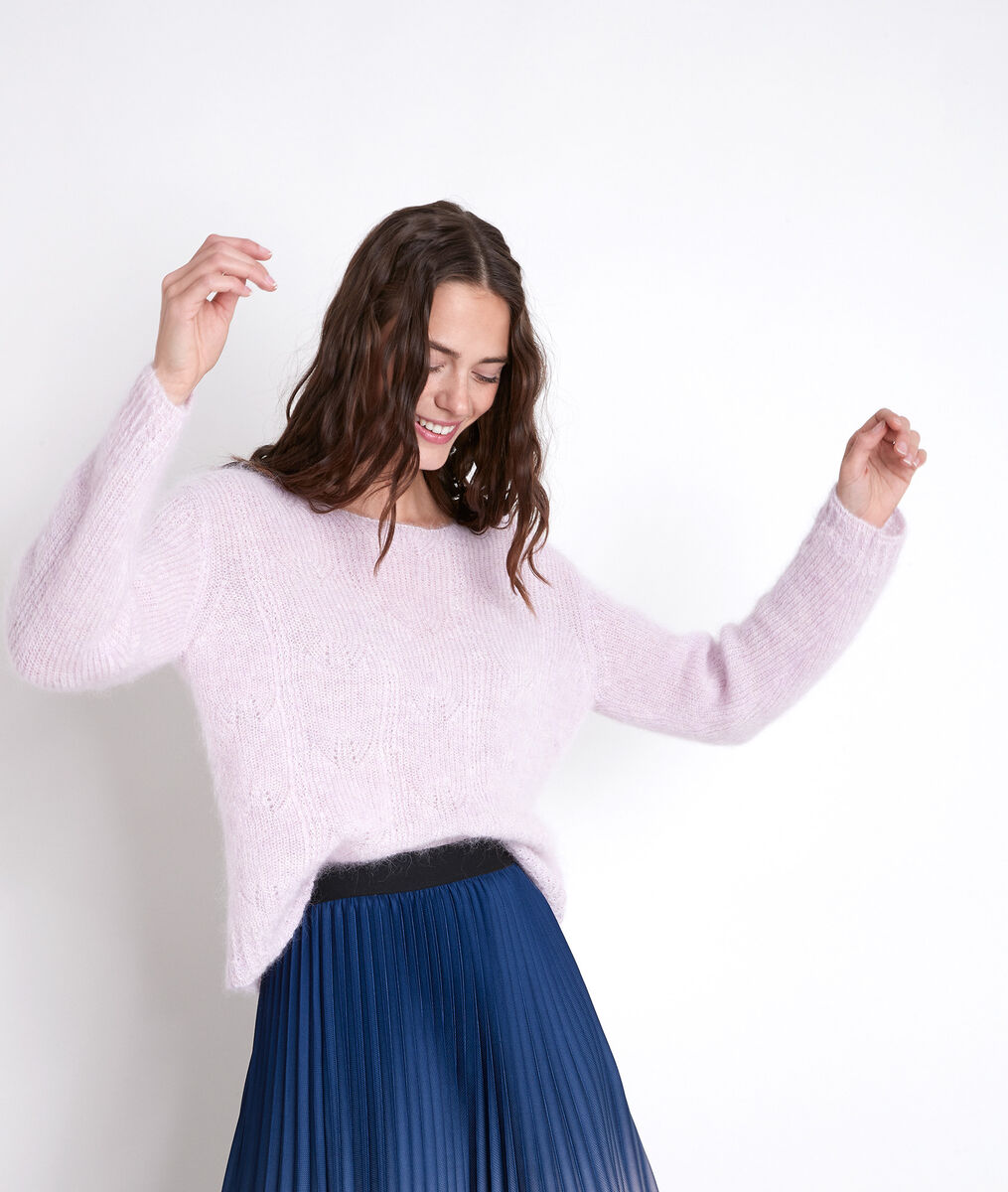 Pull en mohair mélangé parme Rameau | 1-2-3 Pull en mohair mélangé parme Rameau PhotoZ | 1-2-3