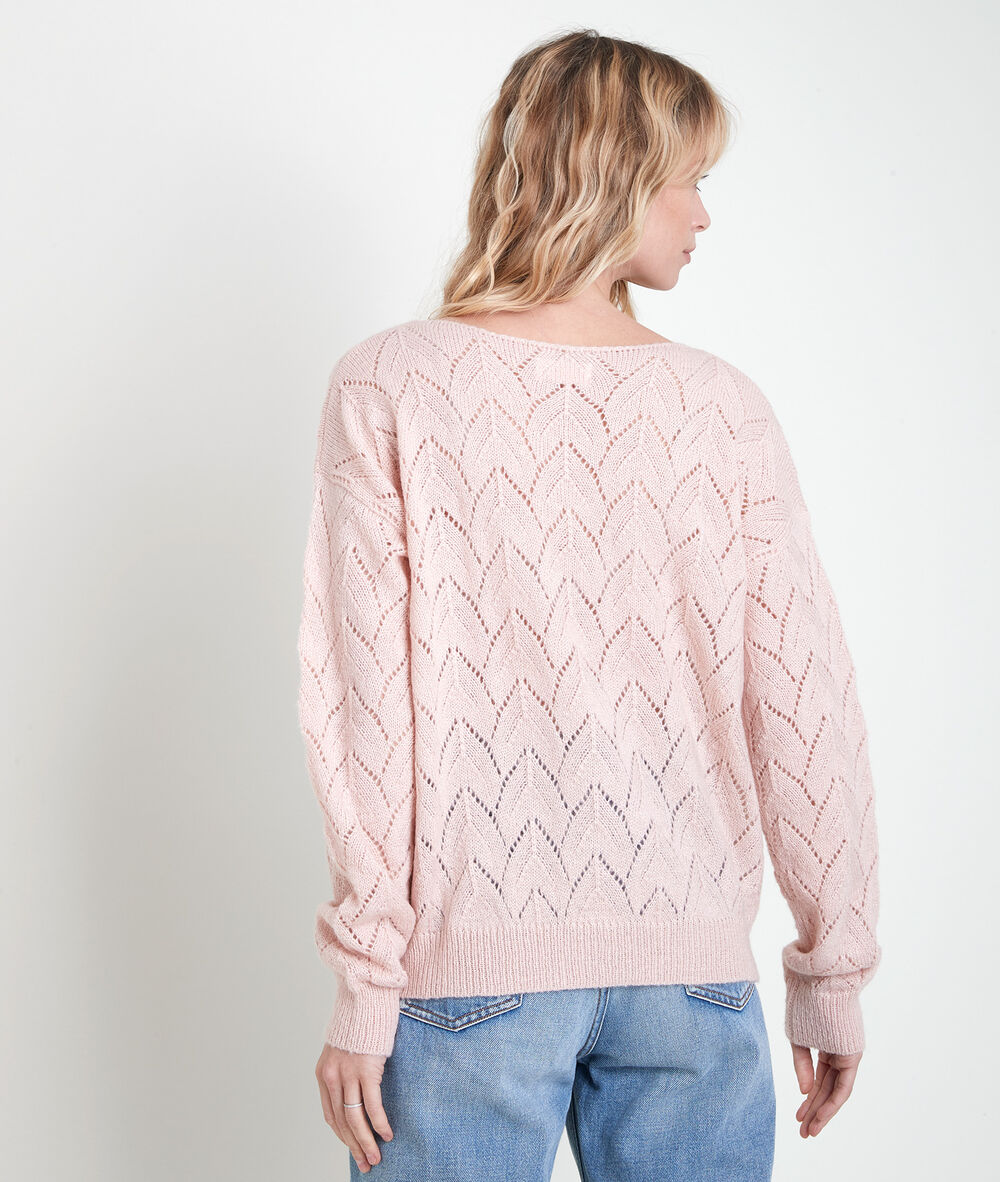 Pull poudre ajouré agathe poudre.
