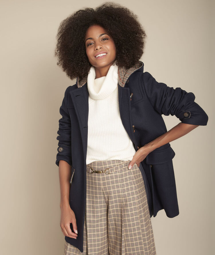 Marineblauwe dufflecoat tatiana marine.