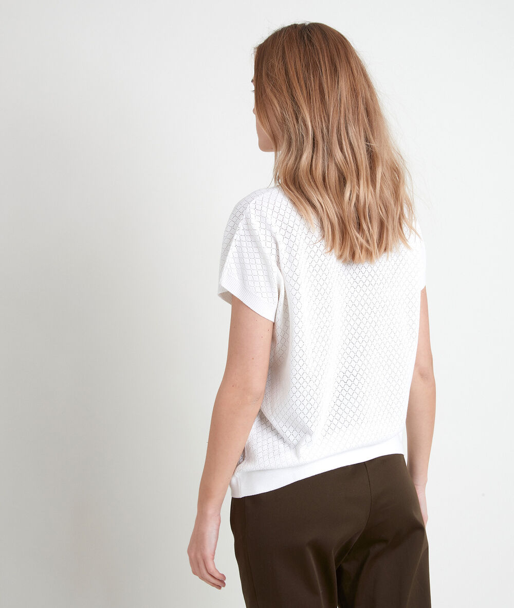 Pull viscose ecovero® ajouré écru aline ecru.