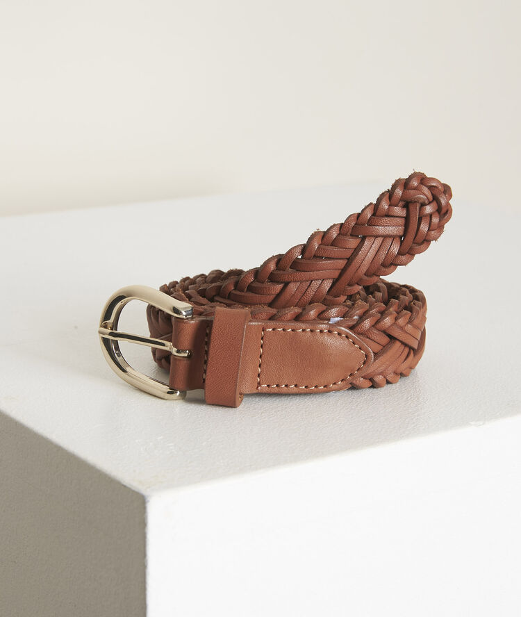 Ceinture tress&eacute;e acajou altresse acajou.