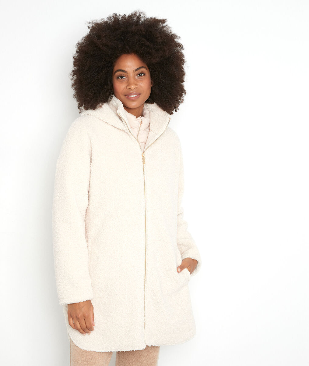 Manteau écru en effet mouton retourné Lola | 1-2-3 Manteau écru en effet mouton retourné Lola PhotoZ | 1-2-3