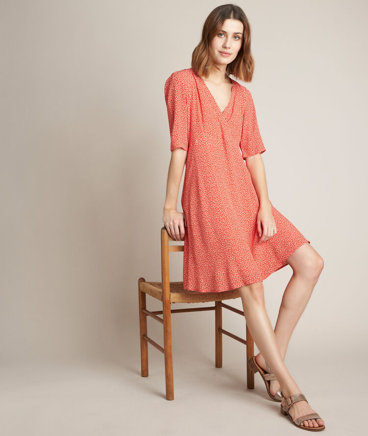 Robe imprim&eacute;e city coquelicot.