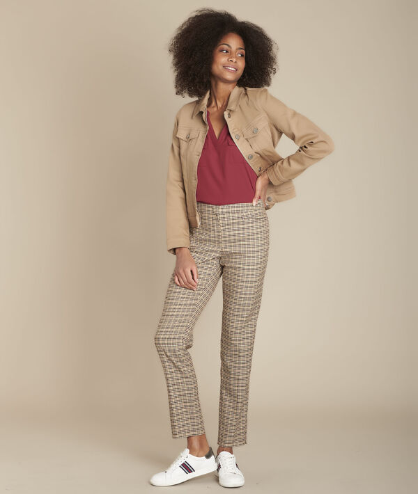Blouse uit twee materialen met Tunesische kraag Genna | 1-2-3 Blouse uit twee materialen met Tunesische kraag Genna PhotoZ | 1-2-3