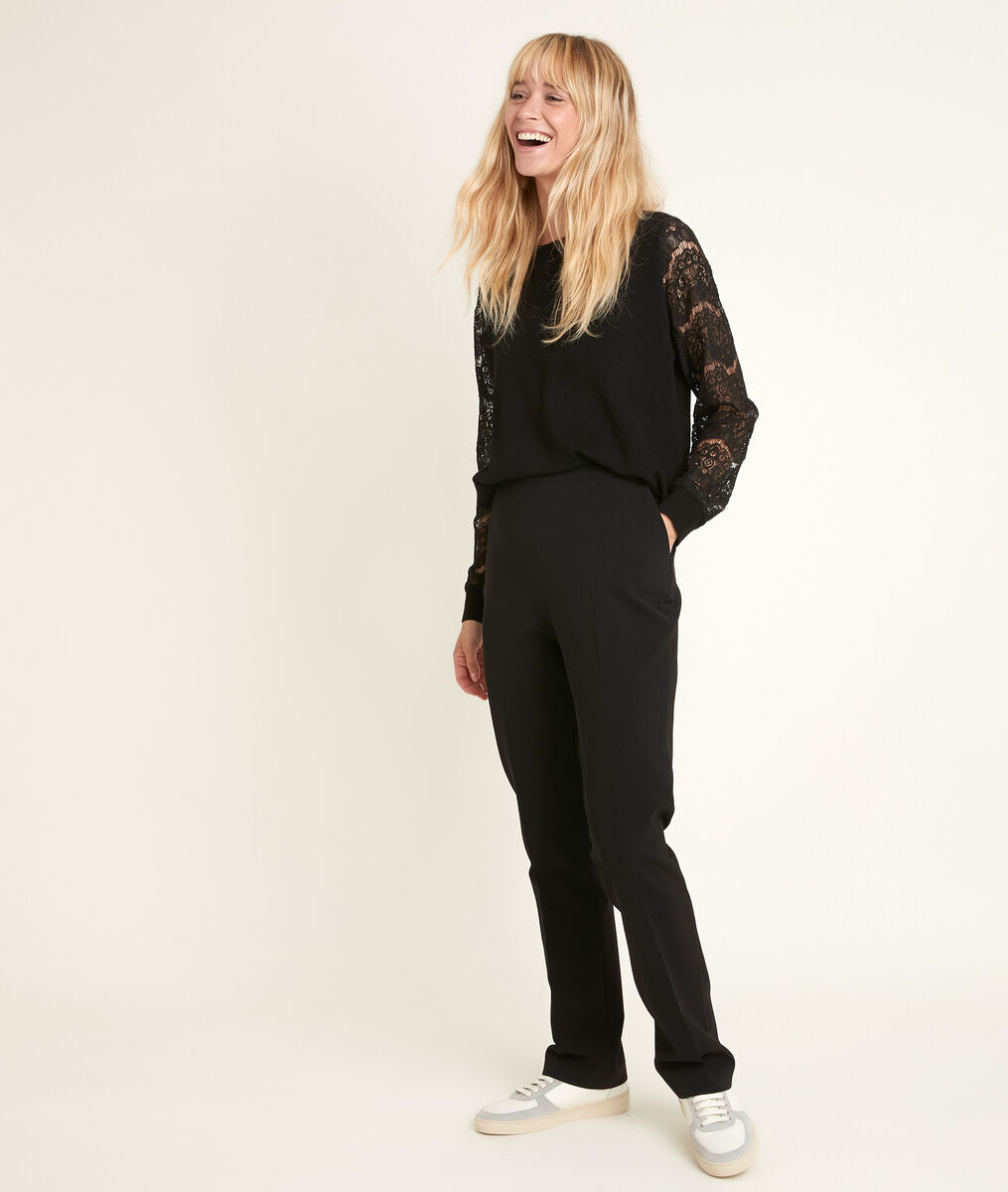 Pantalon droit en microfibre Melie | 1-2-3 Pantalon droit en microfibre Melie PhotoZ | 1-2-3