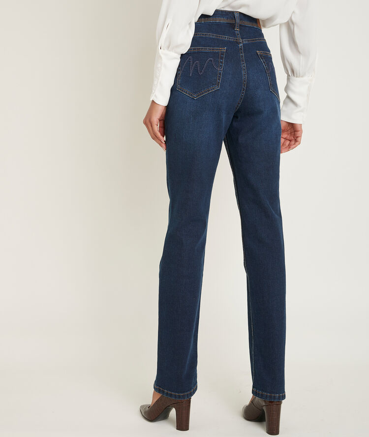 L'original 123 : jean droit brut sonia indigo fonce.