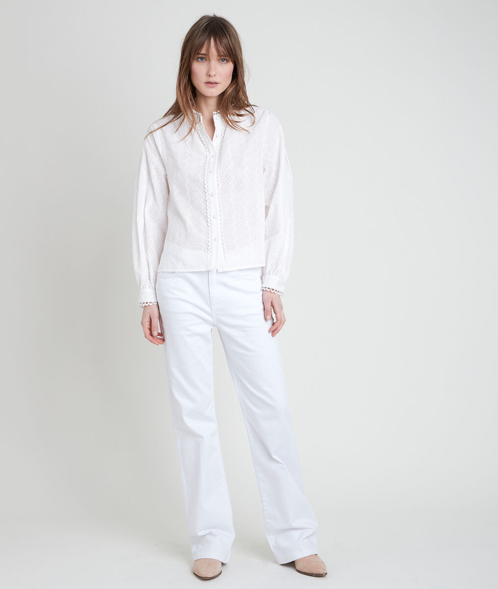 Blouse écrue brodée Tiffany | 1-2-3 Blouse écrue brodée Tiffany PhotoZ | 1-2-3