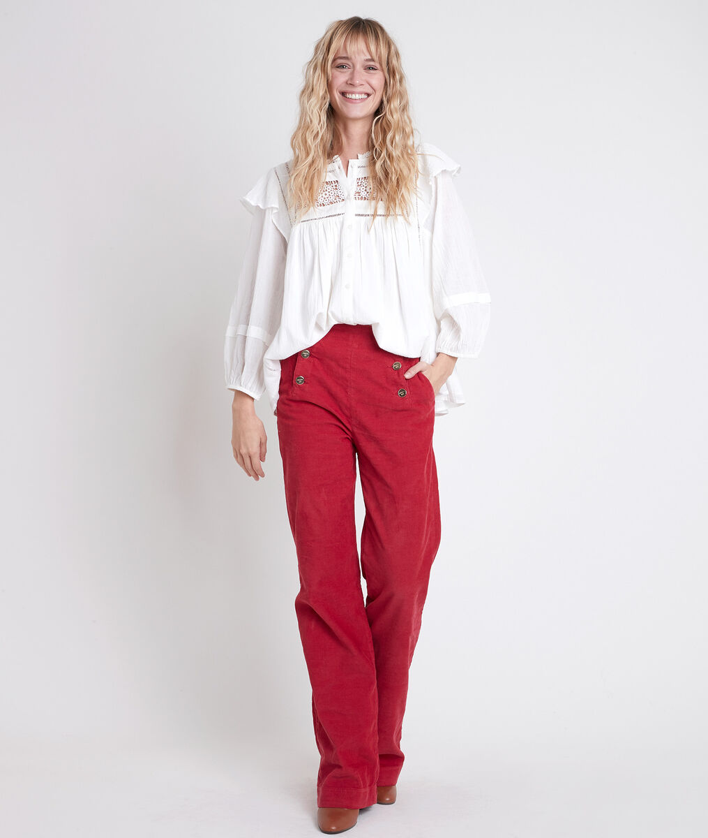 Blouse en coton dentelle écrue Talia | 1-2-3 Blouse en coton dentelle écrue Talia PhotoZ | 1-2-3