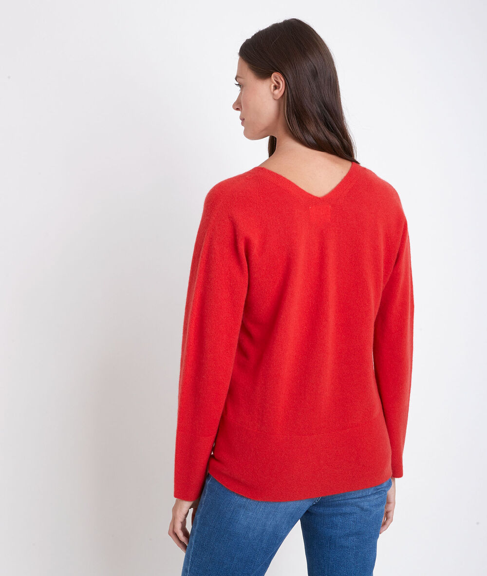 Pull en cachemire orange ralph geranium.