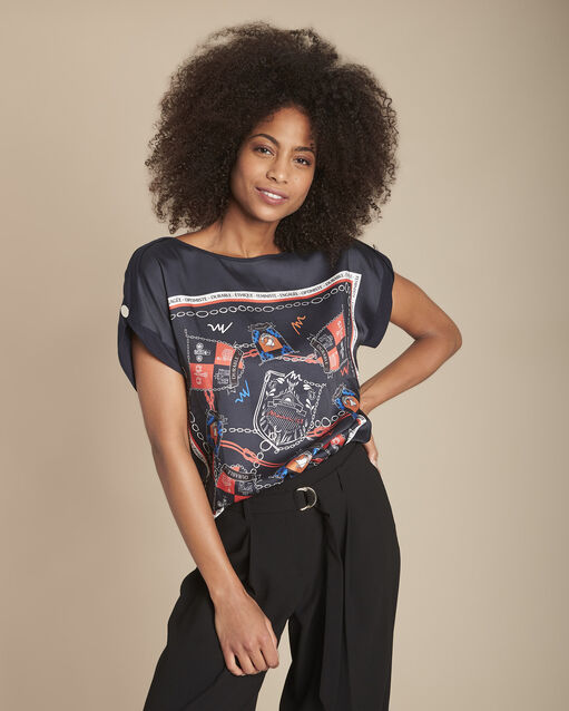 Tee-shirt marine bimatière Canada (1) - Maison 123